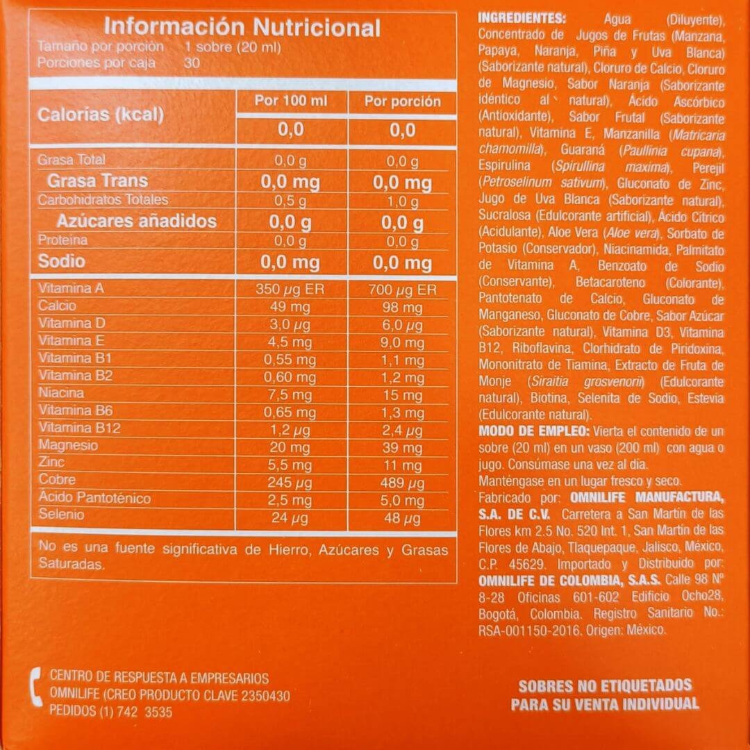 Tabla Nutricional Omniplus